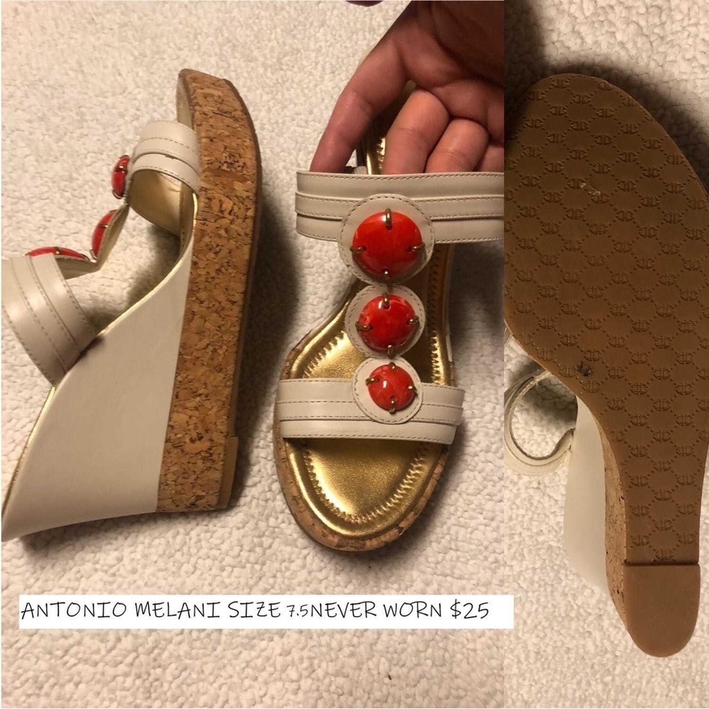 Embellished Cork Wedge 7.5
